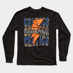 Graphic Basketball Celtics Proud Name Vintage Long Sleeve T-Shirt